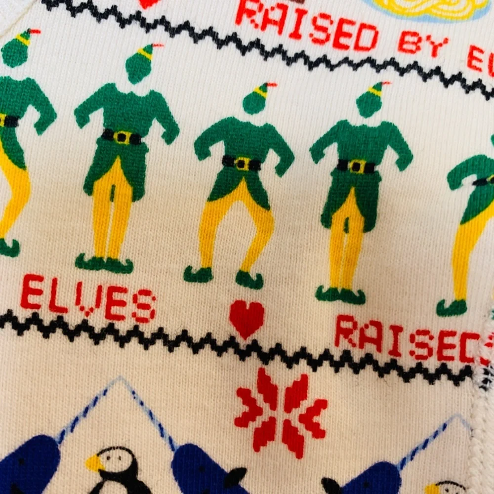 Hanna Andersson Elf Christmas Movie Long John Pajama Top Child 14-16 Fair Isle
